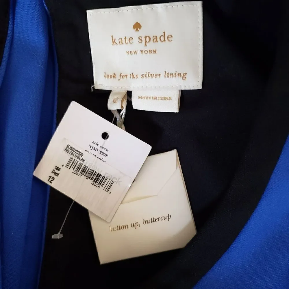 NWT Kate Spade royal blue Arie Dress 12